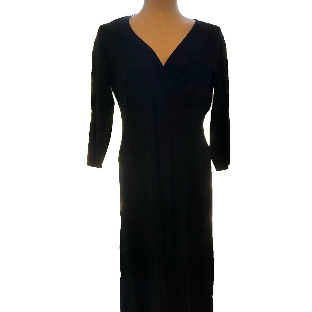 Eileen Fisher Black Knee-Length Long Sleeve Dress | Size Small